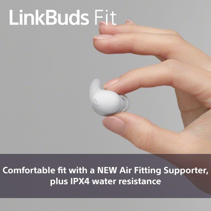 Sony LinkBuds Fit Cuffie wireless/con microfono/Bluetooth/Bianco