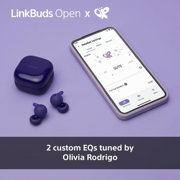 Sony LinkBuds Open Wireless-Kopfhörer/mit Mikrofon/Bluetooth/Violett