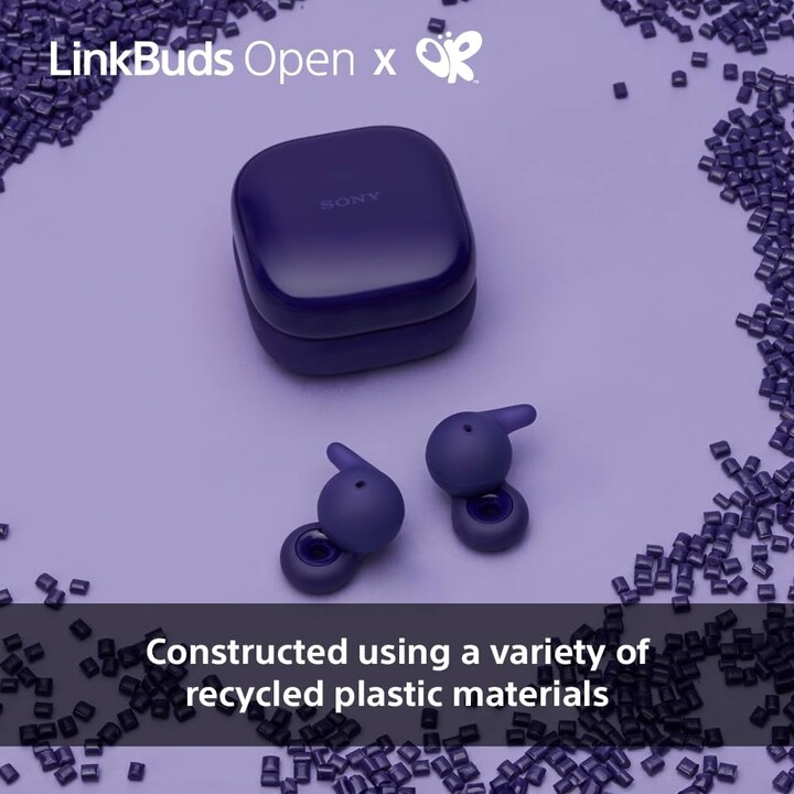 Sony LinkBuds Open Wireless Headphones/ with Microphone/ Bluetooth/ Violet