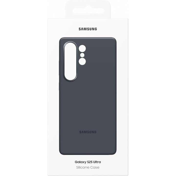 Capa de silicone Samsung para Galaxy S25 Ultra, preta