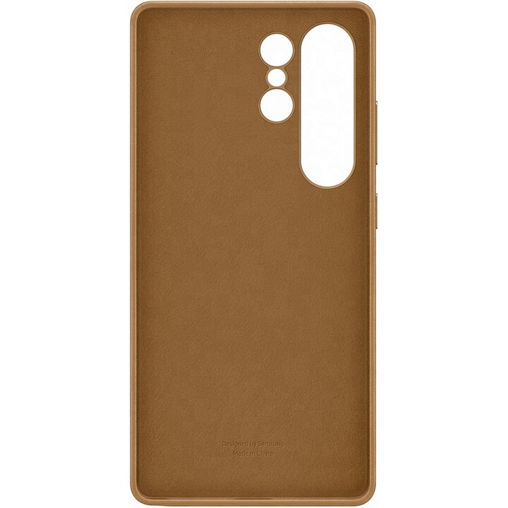 Étui en cuir vegan Kindsuit pour Samsung S938 S25 Ultra Camel EF-VS938PFE