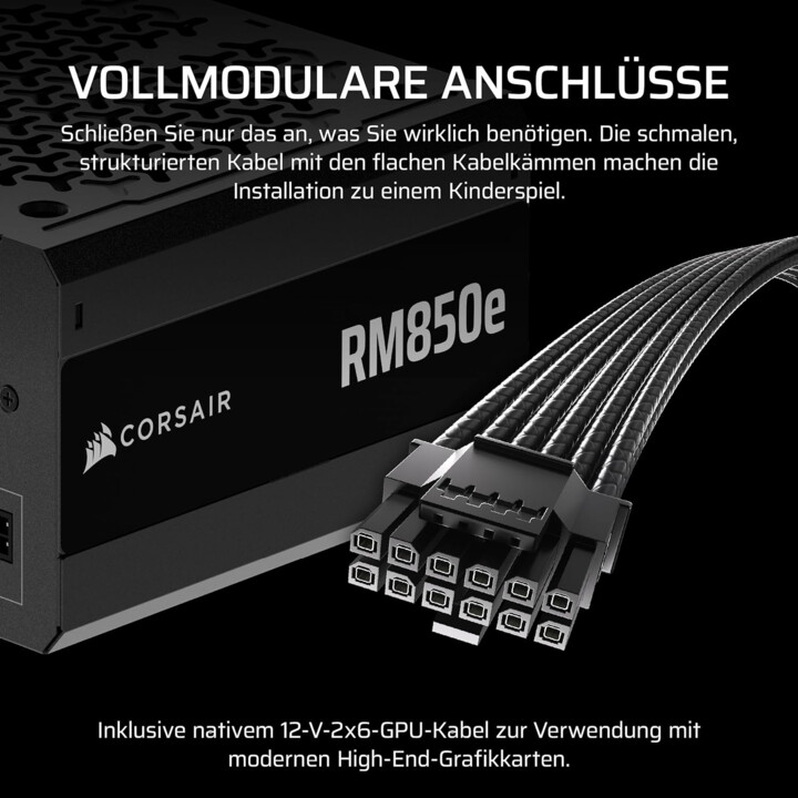 Corsair RM850e 2025 80 Plus Gold 850W ATX 3.1 PCIE 5.1 Modular