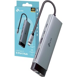 Hub TP-LINK UH9120C 3xUSB-A 3.0, 1xUSB-C 3.0, 1xUSB-C PD, HDMI 4K, RJ45 GE, SD, microSD
