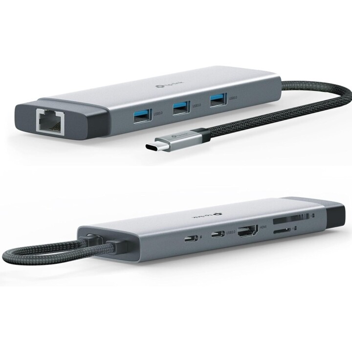 Hub TP-LINK UH9120C 3xUSB-A 3.0, 1xUSB-C 3.0, 1xUSB-C PD, HDMI 4K, RJ45 GE, SD, microSD