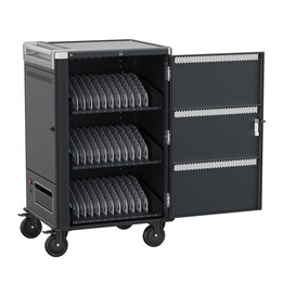 Ewent Ew1701 Carrito Y Armario De Dispositivo Portátil Armario De Gestión Y Carga Para Dispositivos Portátiles Negro, Gris