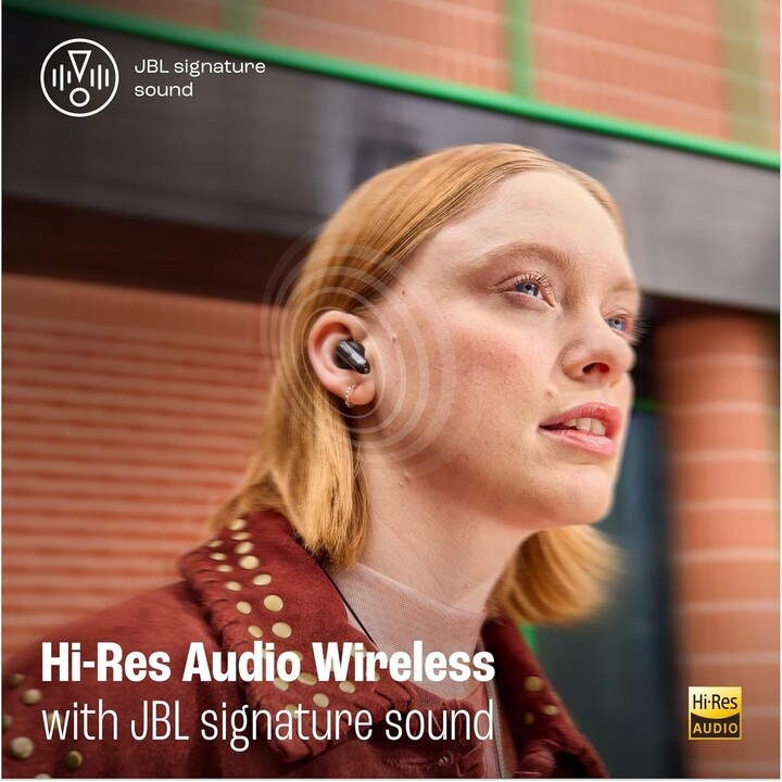 JBL Live Flex 3 Auriculares com Cancelamento de Ruído Adaptativo Verdadeiro, Preto