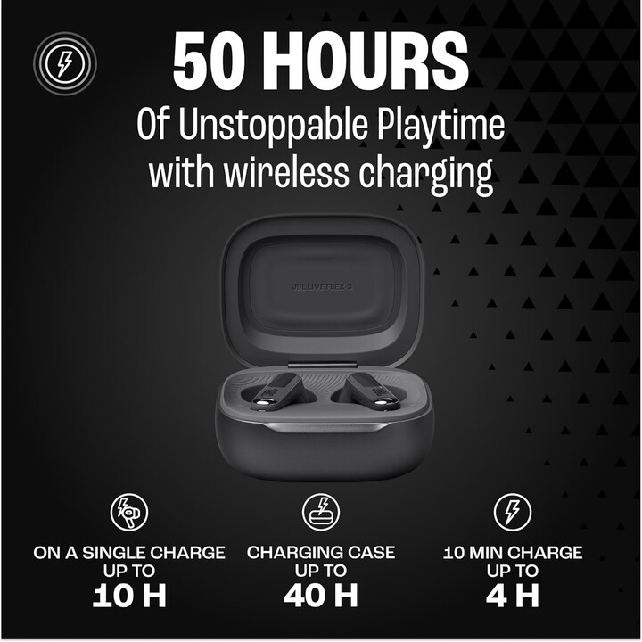 JBL Live Flex 3 Auriculares com Cancelamento de Ruído Adaptativo Verdadeiro, Preto