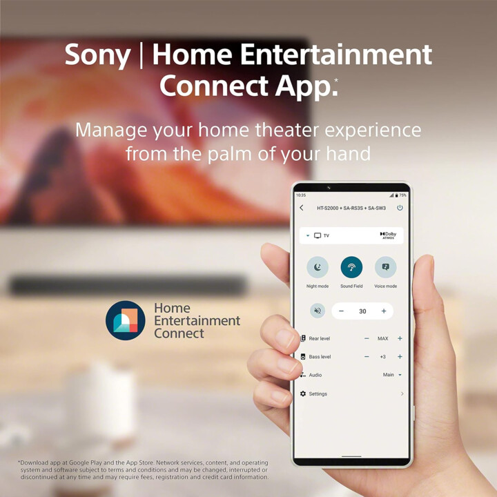 Sony HT-S2000 Barre de son compacte 3.1 canaux Dolby Atmos.