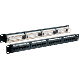 CaT6 UTP Patch Panel 24 RJ45 Ports, 1U, Black