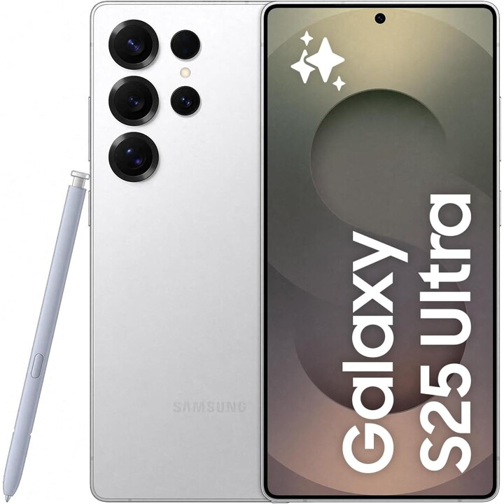 Samsung Galaxy S25 Ultra S938, 12 GB+256 GB, Galaxy AI, fotocamera da 200 MP, S Pen inclusa, argento in titanio