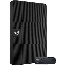 Discos rígidos externos Seagate 4 TB HDD (STKM4000400) + PNY Attache 4 Stick 256 GB