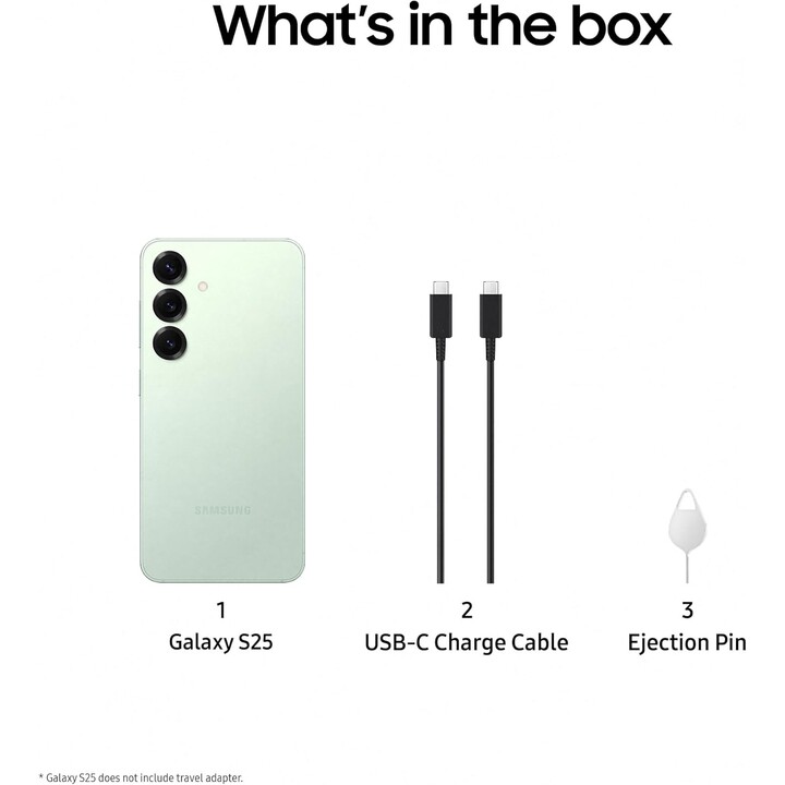 Samsung Galaxy S25 5G, 12 GB+128 GB, Galaxy AI, fotocamera da 50 MP, menta verde
