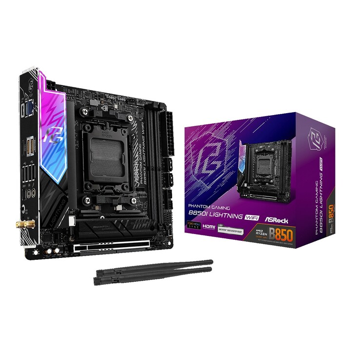 Asrock Phantom Gaming B850I Lightning WiFi AMD B850 Emplacement AM5 mini ITX