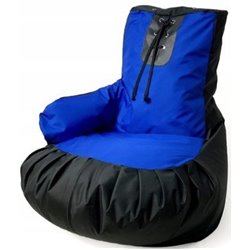 Sako bolsa pouffe guante de boxeo negro-azul XL 100 x 80 cm