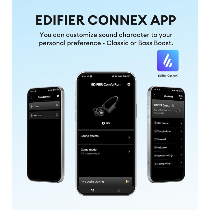 Edifier Comfo Run Casque Bluetooth Noir 