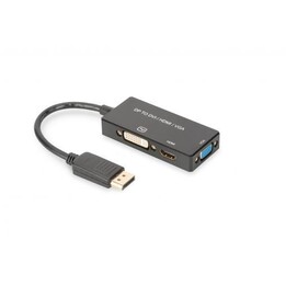 Cabo conversor DIGITUS DisplayPort - DisplayPort / HDMI / DVI-D / DB15 0,2 m