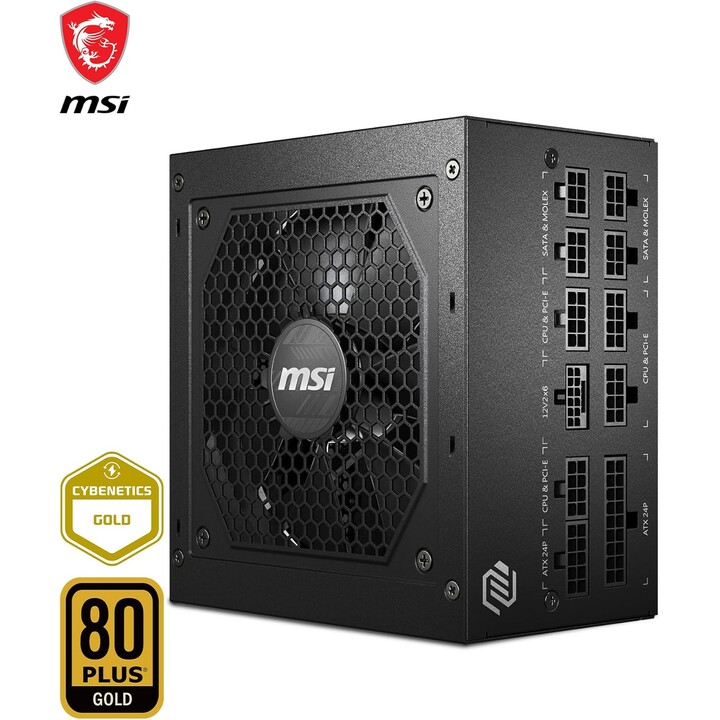 MSI MAG A850GL PCIE5 II 80 Plus Gold 850W ATX 3.0 PCIE 5.0 Modular Negro