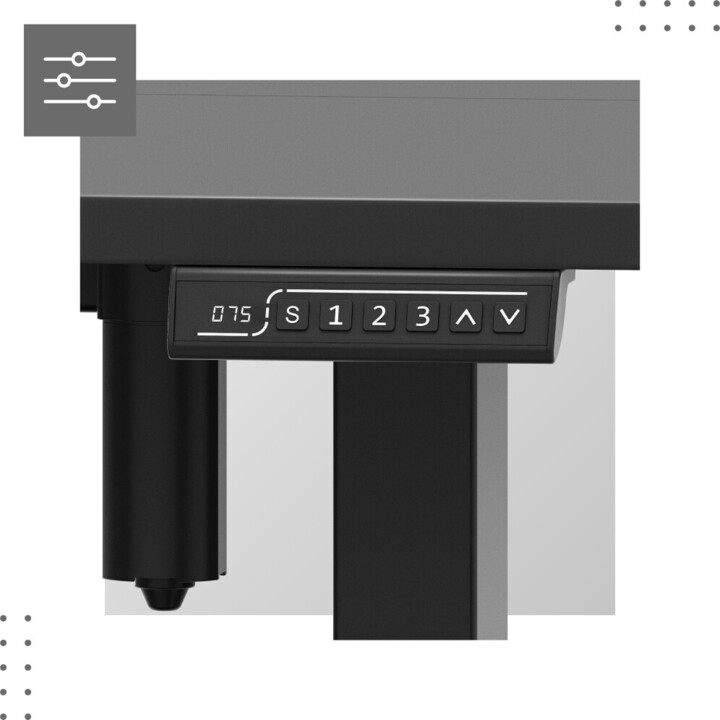 Mark Leader Electric Desk 7.6 Black