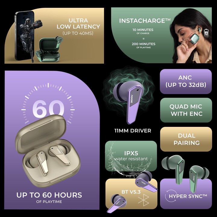 Noise Buds N1 Pro TWS Bege - Auriculares Bluetooth