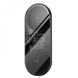 Carregador sem fio 2 em 1 com tela 20 W, versão universal preta (inclui: USB para tipo C 3A 1 m, preto)