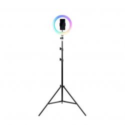 Havit ST7026 - trípode con con anillo luminoso RGB, negro