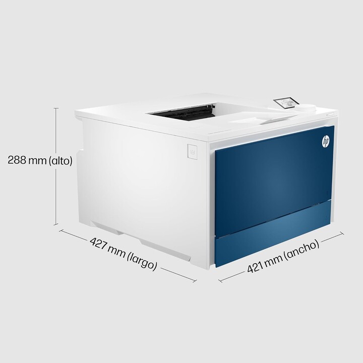 HP laser colour printer laserjet pro 4202dw 33ppm duplex lan wifi usb white / blue