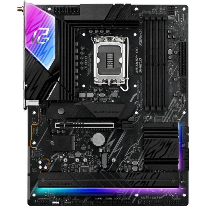 Placa Asrock B860m Lightning Wifi,intel,1851,b860,4ddr5,256gb,1hdmi+1dp+1thunderbolt,4sata3+3m.2,2.5gblan,wifi6e+bt5.3,8usb3.2+1