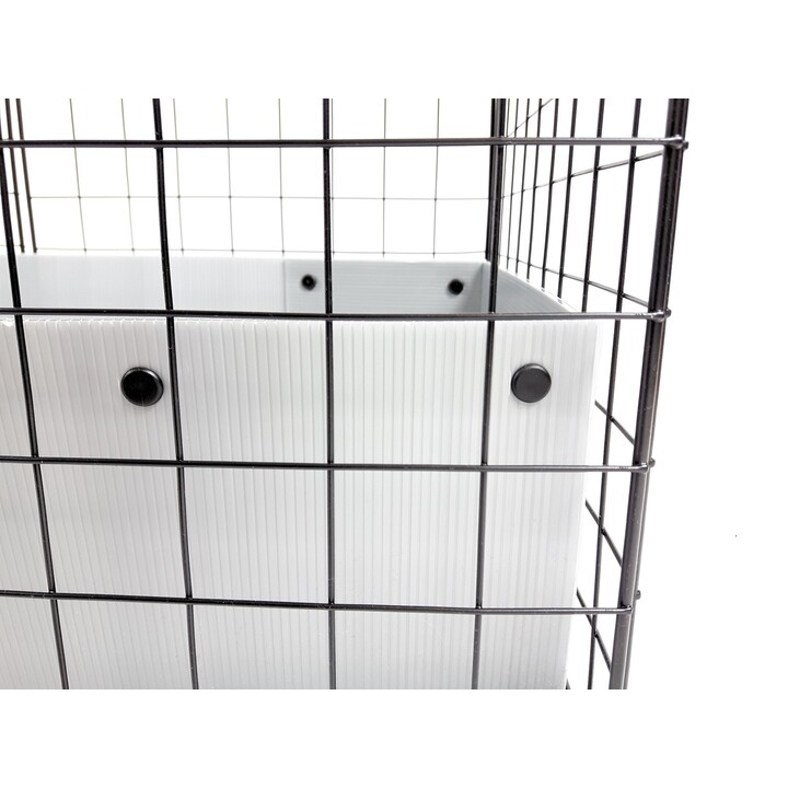 C&C modularer Käfig 5x2 Meerschweinchen Kaninchen Igel silber 180 x 75 x 37 cm