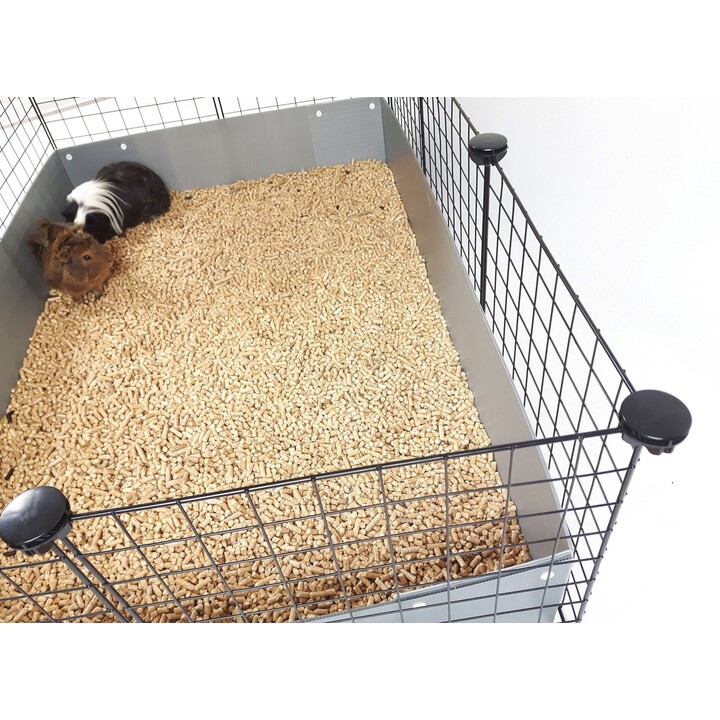 C&C modularer Käfig 5x2 Meerschweinchen Kaninchen Igel silber 180 x 75 x 37 cm