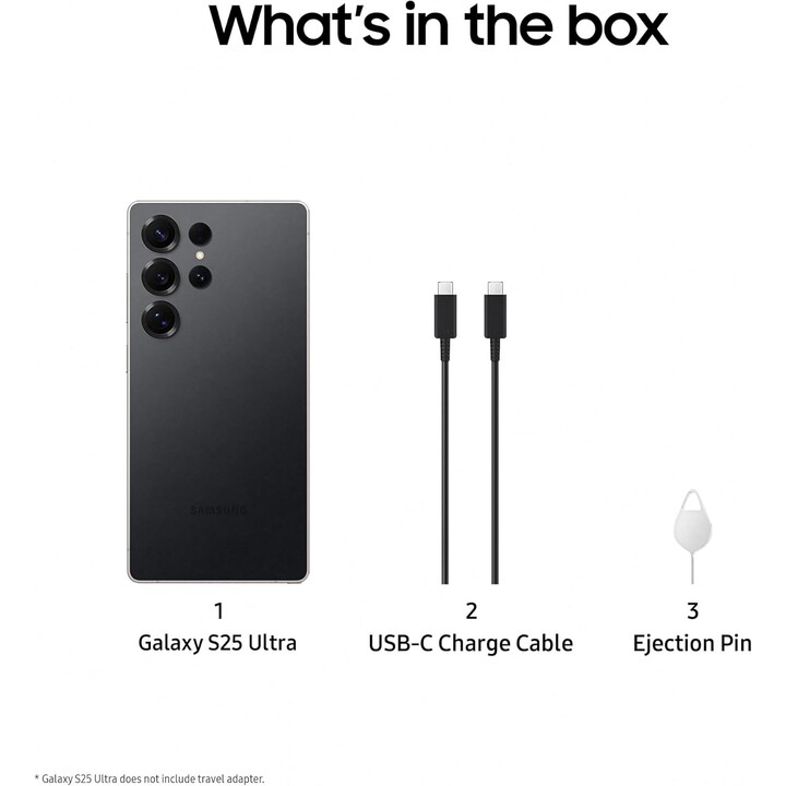 Samsung Galaxy S25 Ultra S938, 12GB+256GB, Galaxy AI, Enterprise Edition, Titanio negro