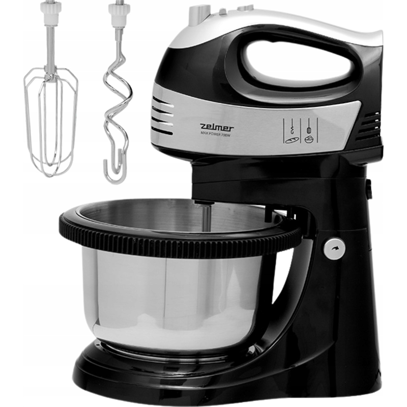 Mezcla de mano ZHM 2459 BS con un tazón negro de 700W