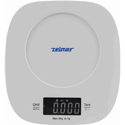 Escala de cocina ZKS 1451 5 kg marfil con un tazón