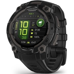 Garmin Instinct 3, GPS Smartwatch, exibição AMOLED de 45 mm, monitoramento da saúde, lanterna LED, até 18 dias, preto