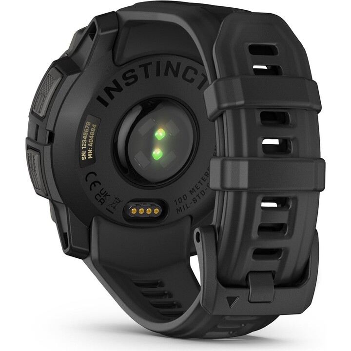 Garmin Instinct 3, smartwatch GPS, display AMOLED da 45 mm, monitoraggio della salute, torcia a LED, fino a 18 giorni, nero