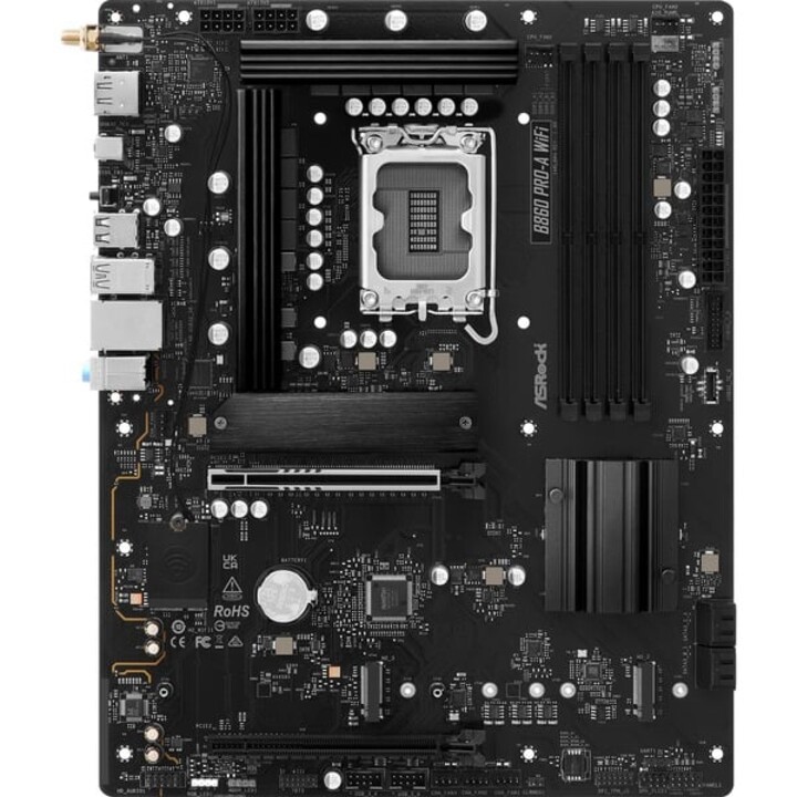 Placa Asrock B860 Pro-a Wifi,intel,1851,b860,4ddr5,256gb,1hdmi+1dp,4sata3+2m.2,2.5gblan,wifi6e+bt5.3,8usb3.2+2usb Type-c,atx