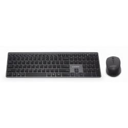 Gembird KBS-ECLIPSE-M500 teclado Ratón incluido RF inalámbrico QWERTY Inglés de EE. UU. Negro