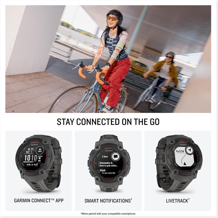 Garmin Instinct E, GPS Smartwatch, 45 mm, wasserfest, integrierte Sport-Apps, schwarz