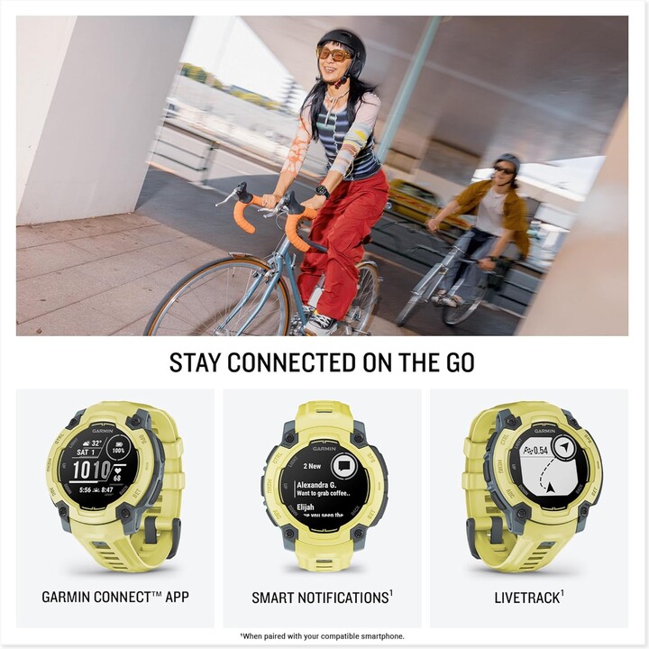 Garmin Instinct E, smartwatch GPS, 45 mm, resistenti all'acqua, app sportive integrate, giallo