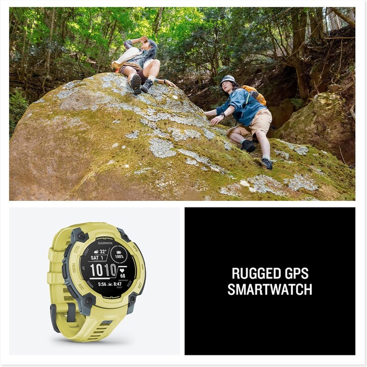 Garmin Instinct E, smartwatch GPS, 45 mm, resistenti all'acqua, app sportive integrate, giallo