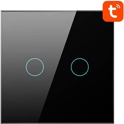 Avatto TS02-EU-B2 2 Botones WiFi Negro - Interruptor Táctil Inteligente