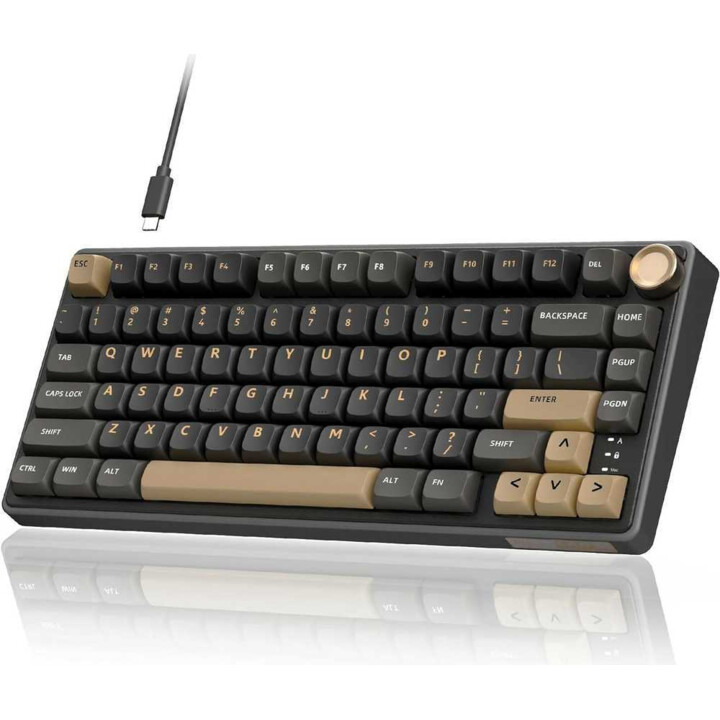 Interruttore sostituibile a caldo Royal Kludge R75 ISO-ES RGB marrone fantasma