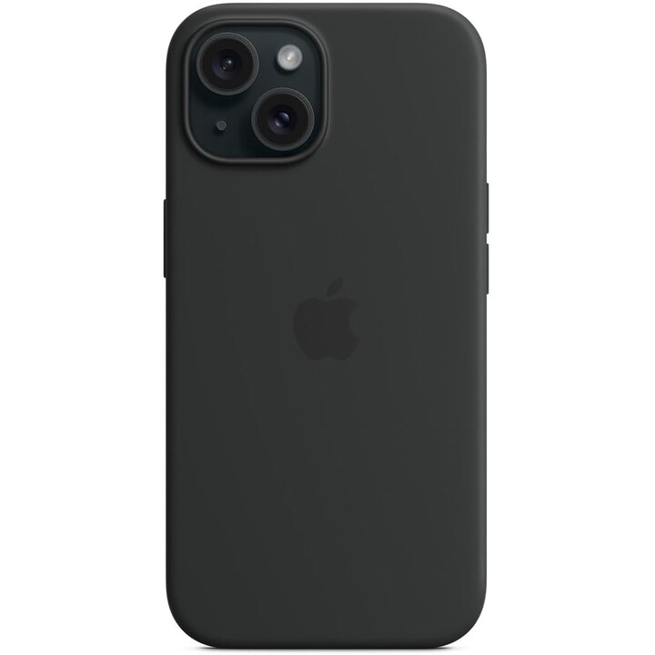 Custodia in silicone di Apple iPhone 15 con Magsafe - Nero