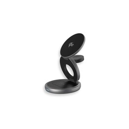 Twist 3-in-1, stazione di ricarica wireless Qi2 per iPhone (15 W), AppleWatch (2,5 W) e AirPods (5 W), certificazione Qi2, basi 