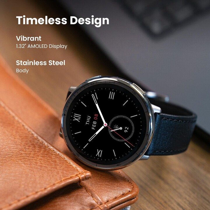 Amazfit Active 2, reloj inteligente de 1.7 pulgadas, GPS, batería de más de 10 días, más de 160 modos deportivos, negro