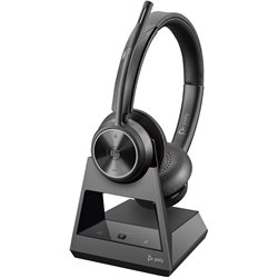 Fone de ouvido estéreo de escritório Poly Savi 7320 supra-auricular