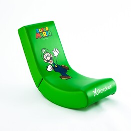 Silla mecedora para juegos de piso X Rocker Nintendo Super Mario™ con diseño de Luigi para niños y adolescentes, color verde