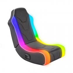 Silla de suelo para juegos X Rocker Chimera RGB 2.0 Floor Rocker para niños y adolescentes con sistema de audio e iluminación RG