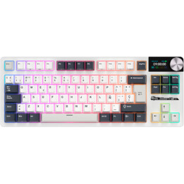 Royal Kludge RKS85 ISO-ES RGB Hot-Swap-fähiger Schalter, Beige, Kabellos, Nachtweiß
