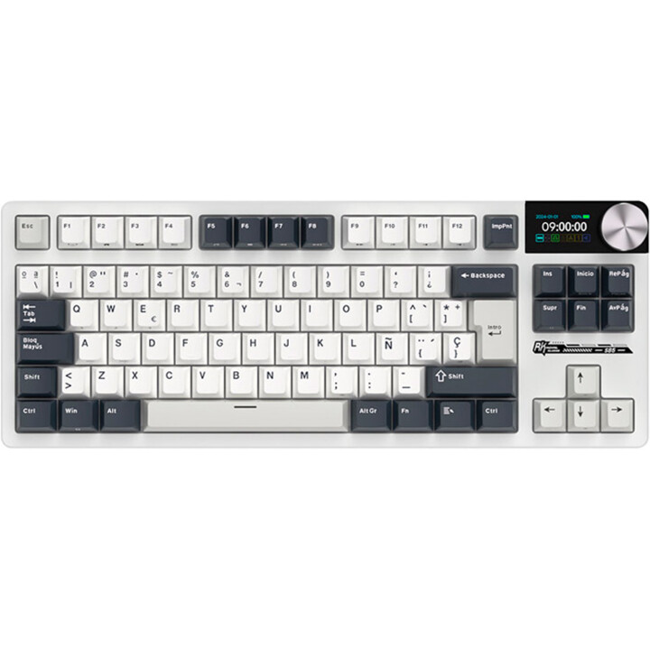 Royal Kludge RKS85 ISO-ES RGB Interruttore sostituibile a caldo Beige Wireless Bianco Notte