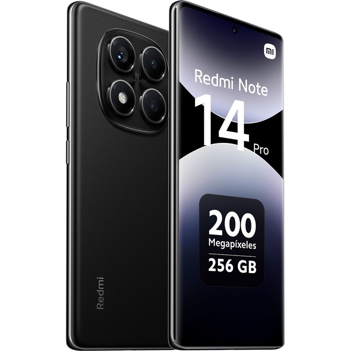 Xiaomi Redmi Note 14 Pro, Smartphone 4G 12+512GB, 50 Millones de Píxeles, Función NFC, Negro Medianoche